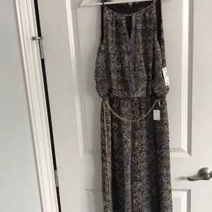 Dressbarn snakeskin pattern one piece polyester pants jumpsuit.